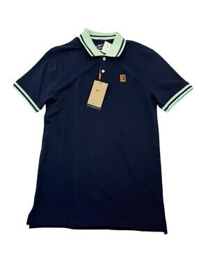 Nike Court Heritage Men's Tennis Slim Fit Polo Shirt Obsidian Mint Blue Size S